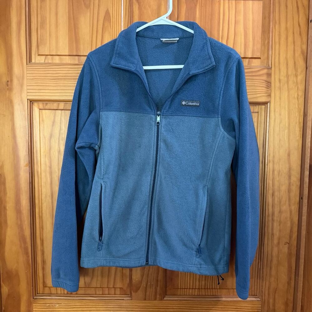 Columbia Blue Fleece Two Toned Jacket Size Small